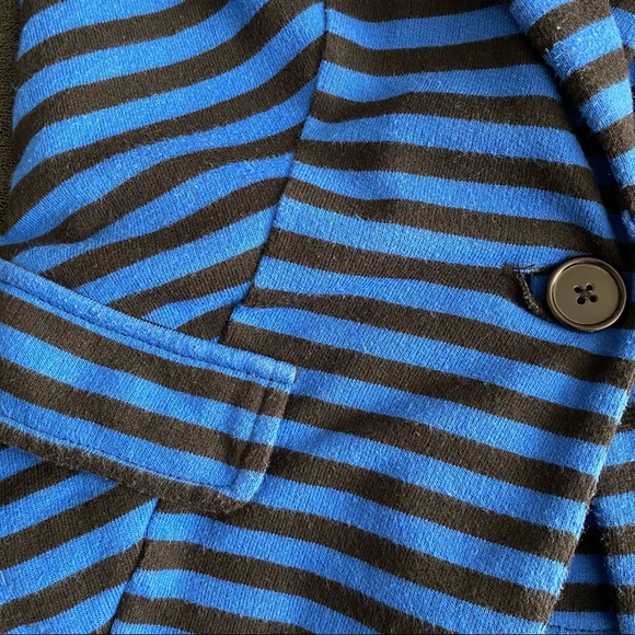 A.N.A. Black & Blue Striped Blazer Size M - Picture 3 of 7
